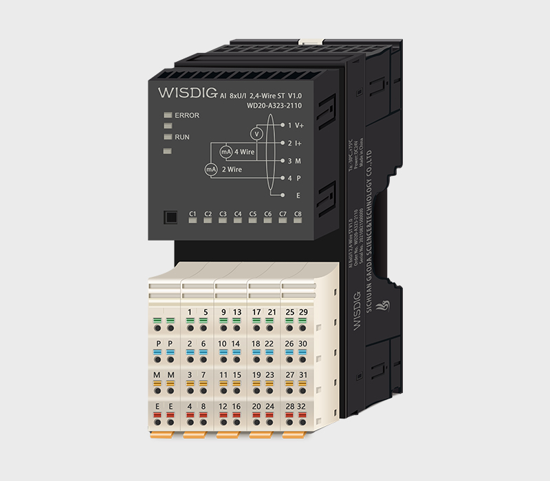 葡京线路检测3522的核心产品-8路模拟量输入模块AI-8通道电流电压信号采集